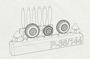 P-38 Wheels+proppelers (Fujimi kit)