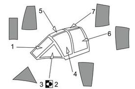 MXY-7 Ohka model 22 Canopy mask (Brengun kit)