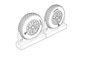 F4U Corsair Block Thread Wheels set