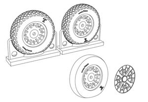 F4U Corsair Diamond Thread Wheels set