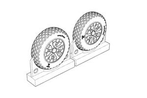 F4U Corsair Cross Thread Wheels set