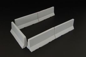 Modern concrete road barriers